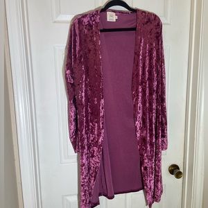 Grace & Emma Crushed Velvet Duster size M/L
